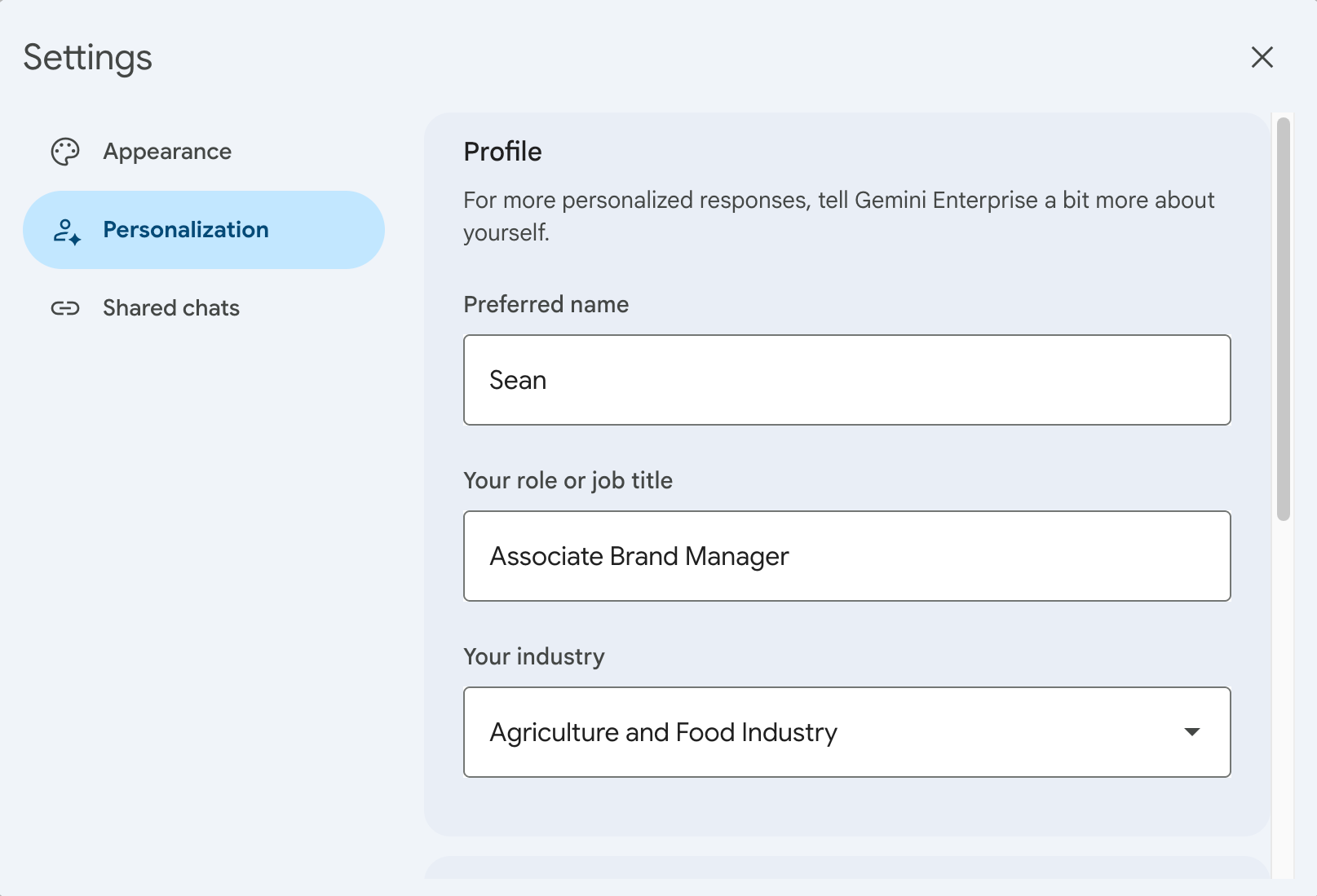 Edit your profile details.