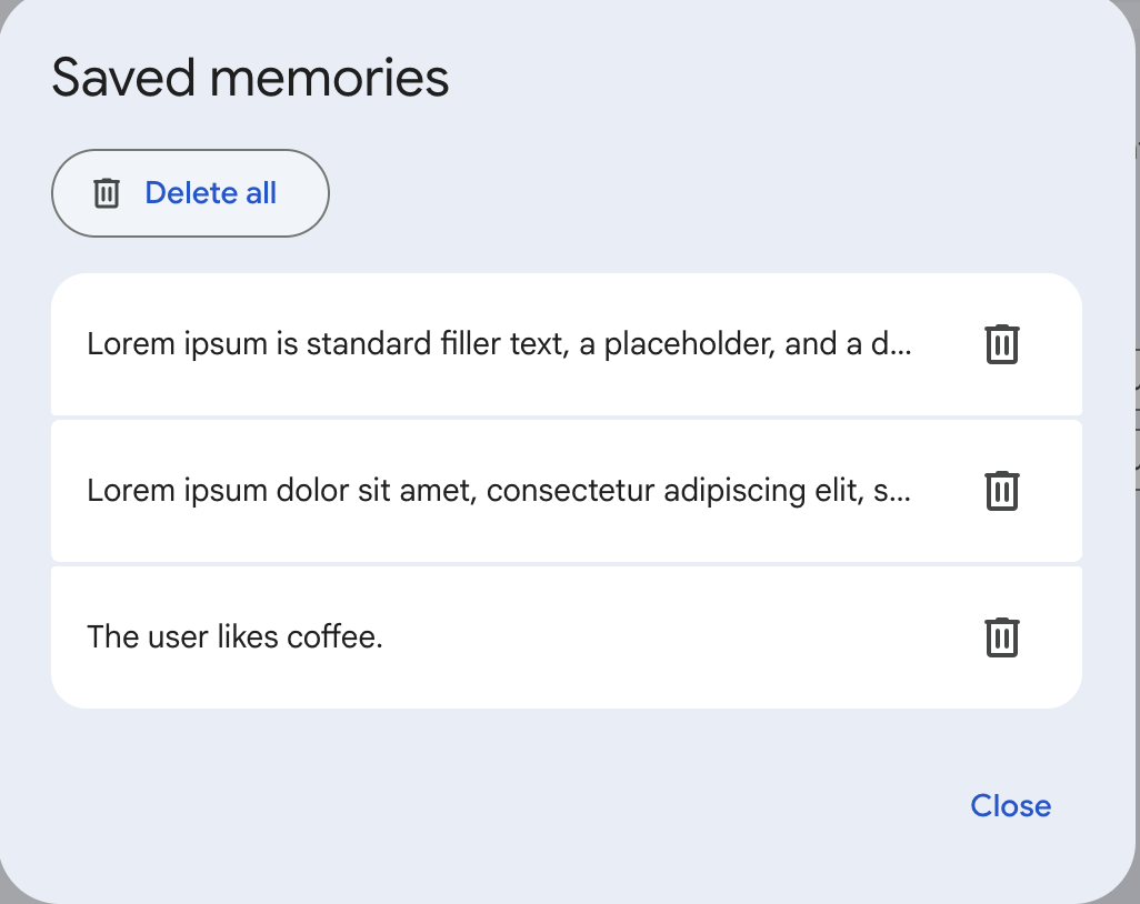 Affichez vos souvenirs enregistrés.