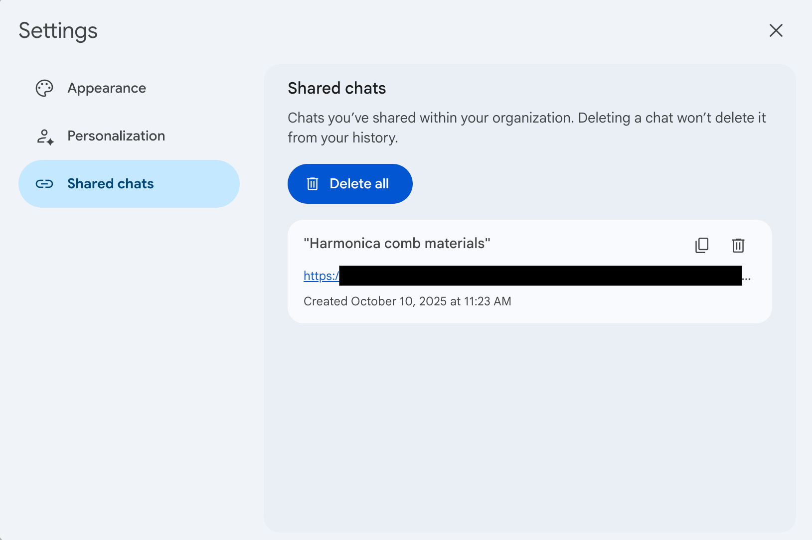 Cómo ver conversaciones compartidas anteriormente