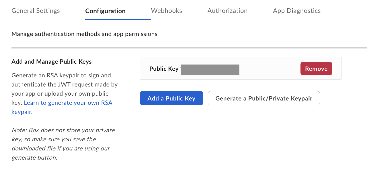 add and manage public keys