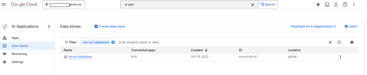 Repositório de dados do conector personalizado