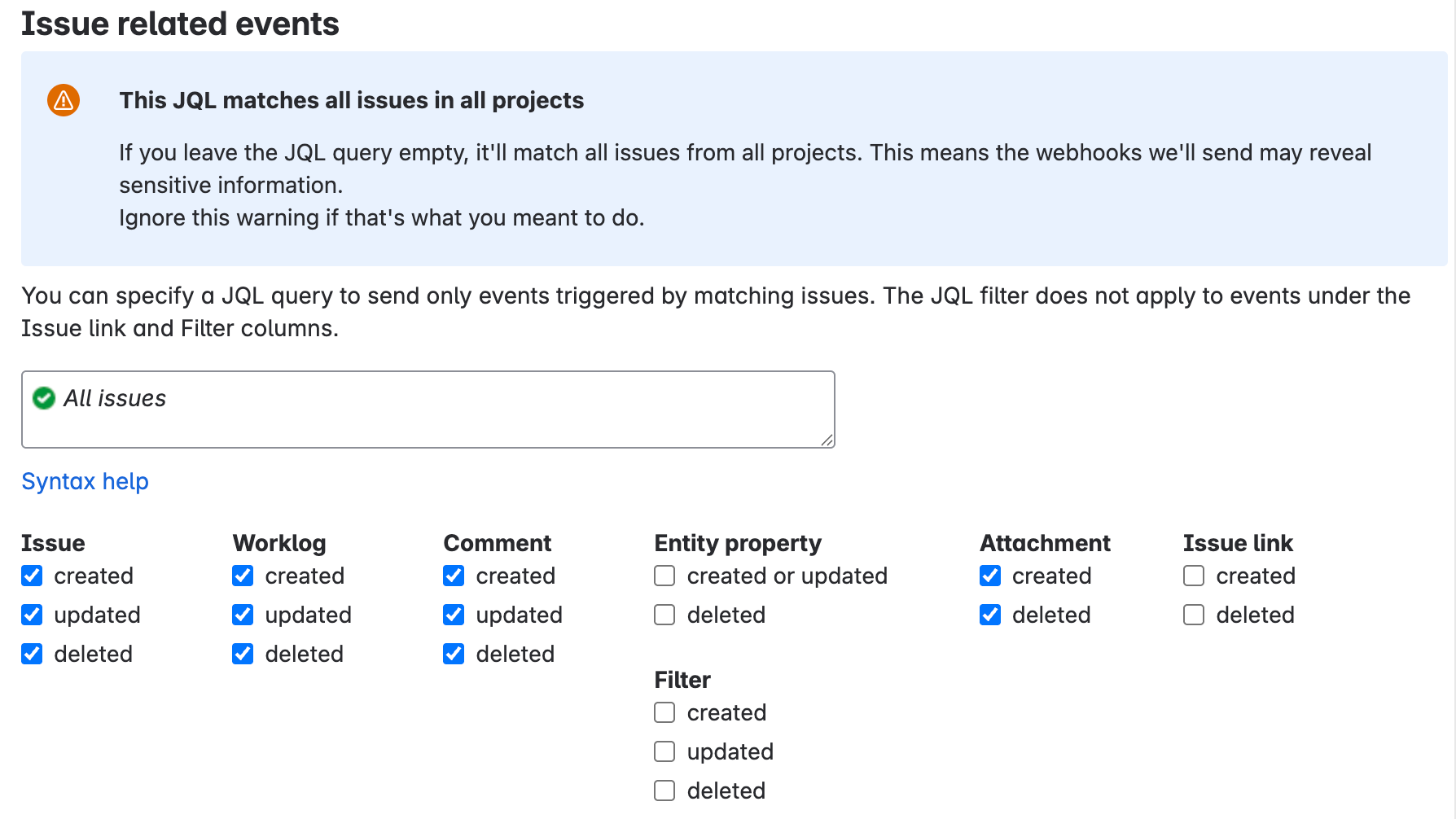 Eventi relativi ai problemi dell&#39;amministratore Jira