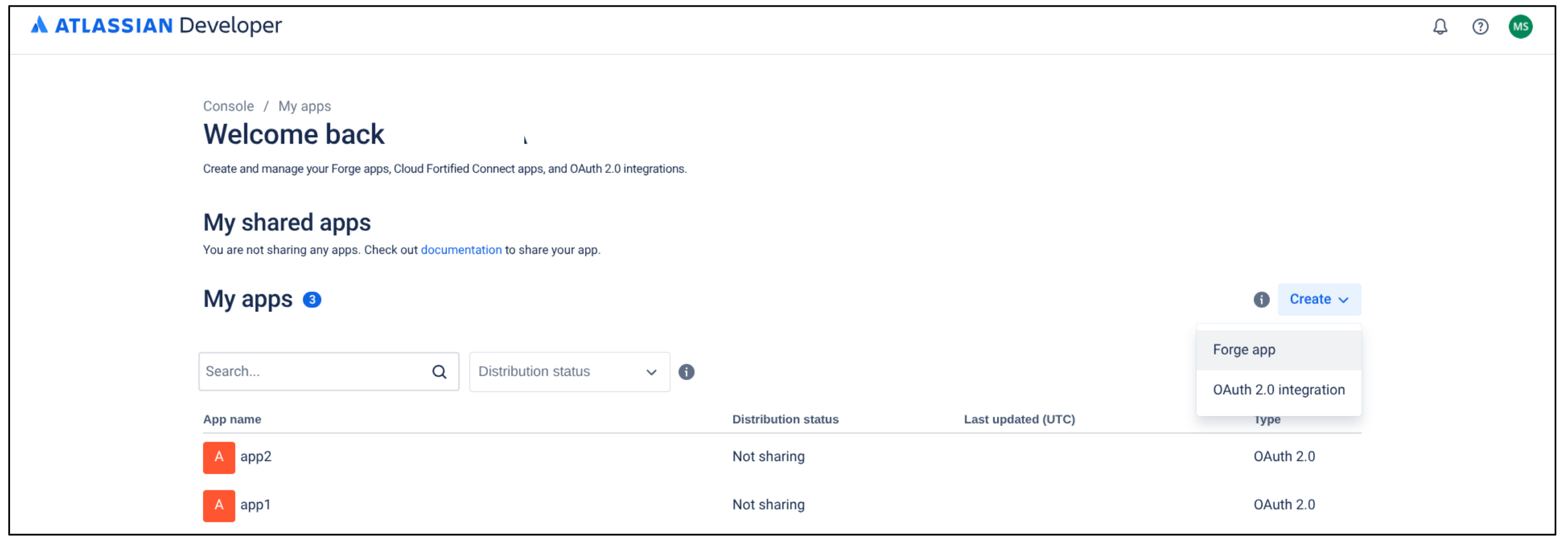 OAuth 2.0-Integration auswählen