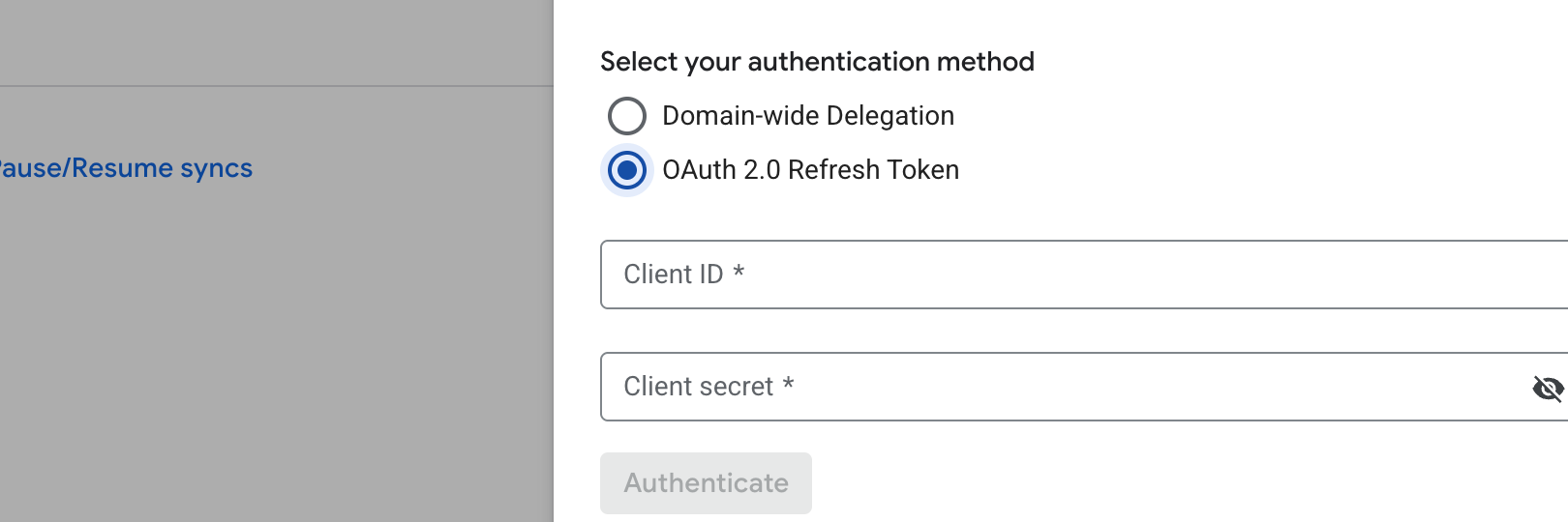 Click the credential flow.