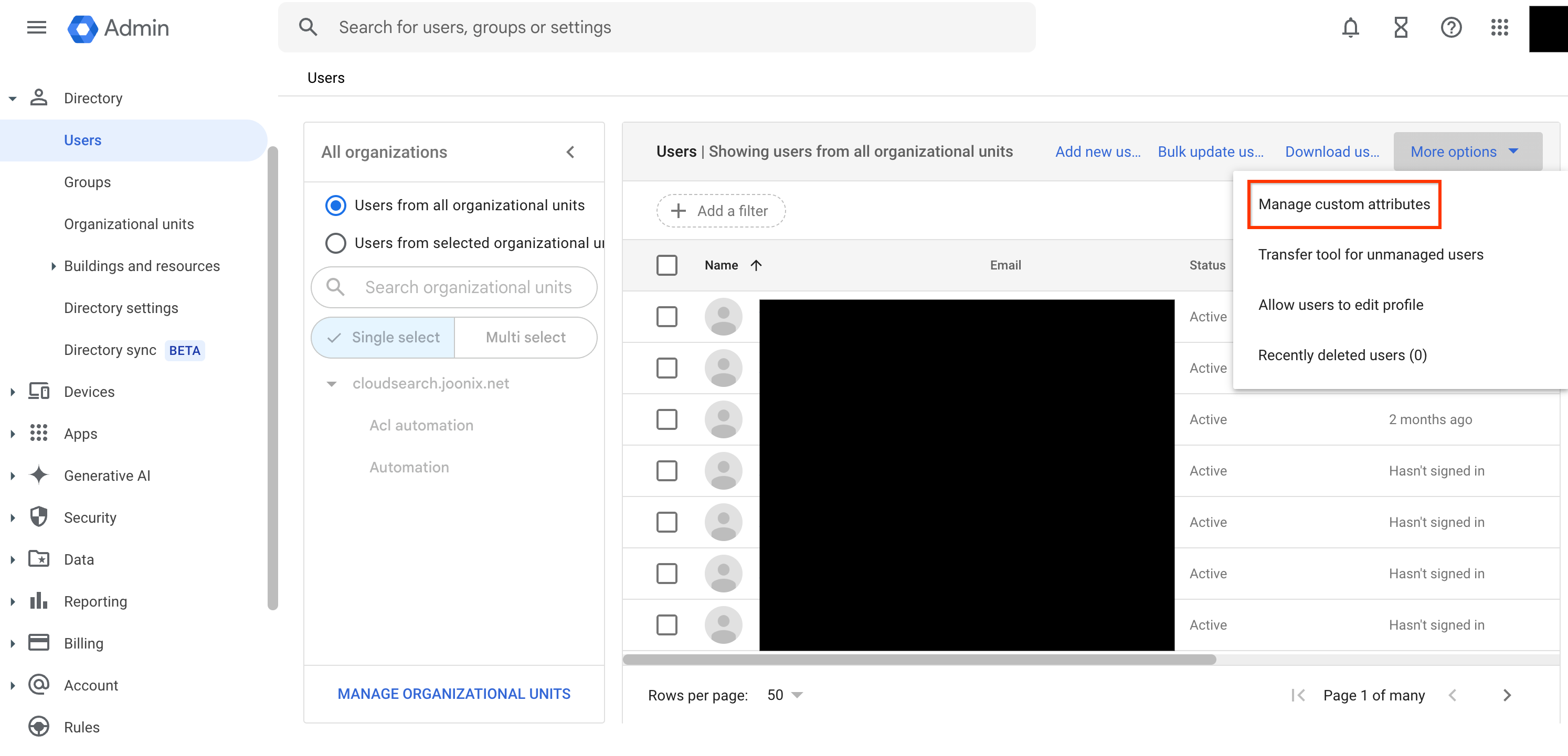 Manage custom people data attributes.