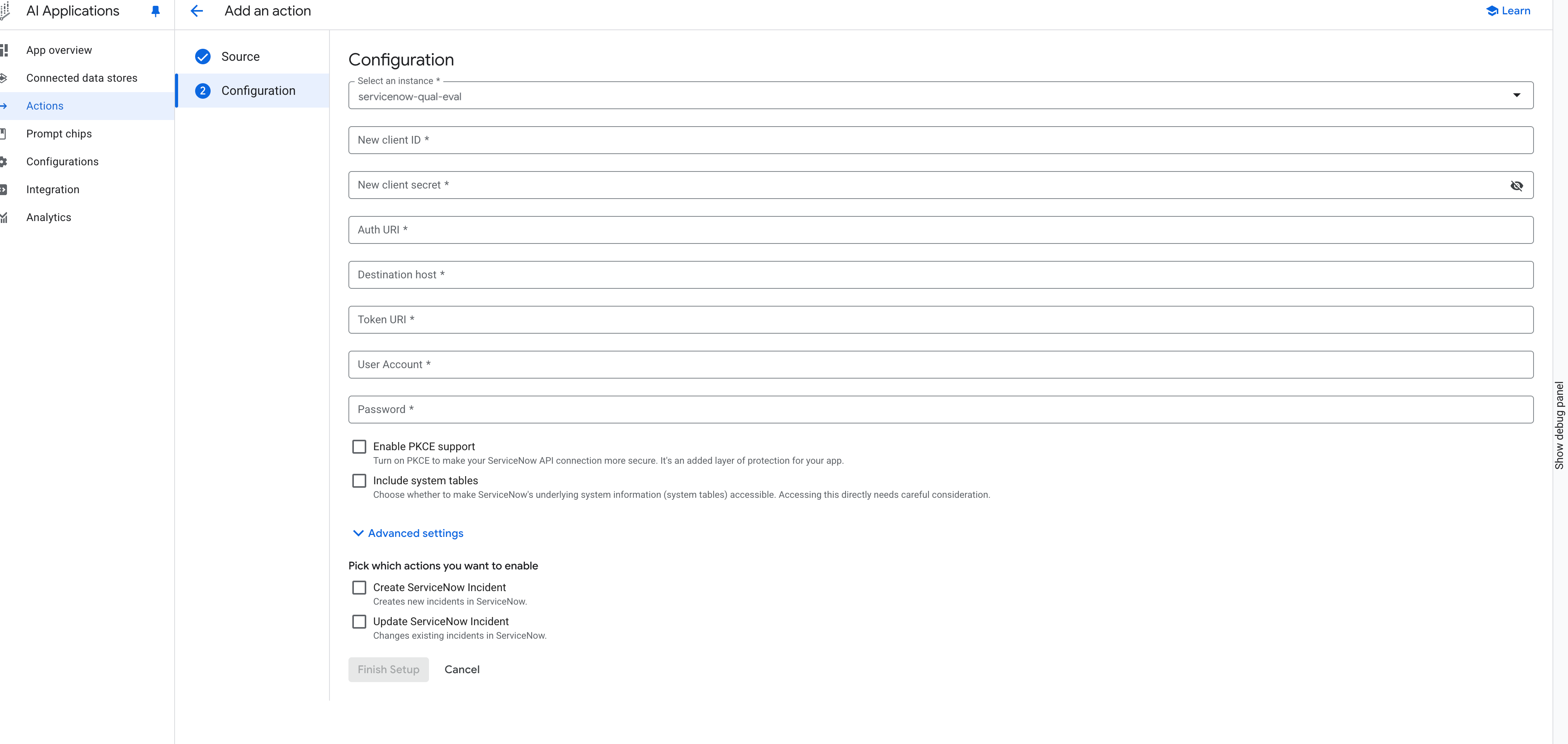 Configura il servizio ora