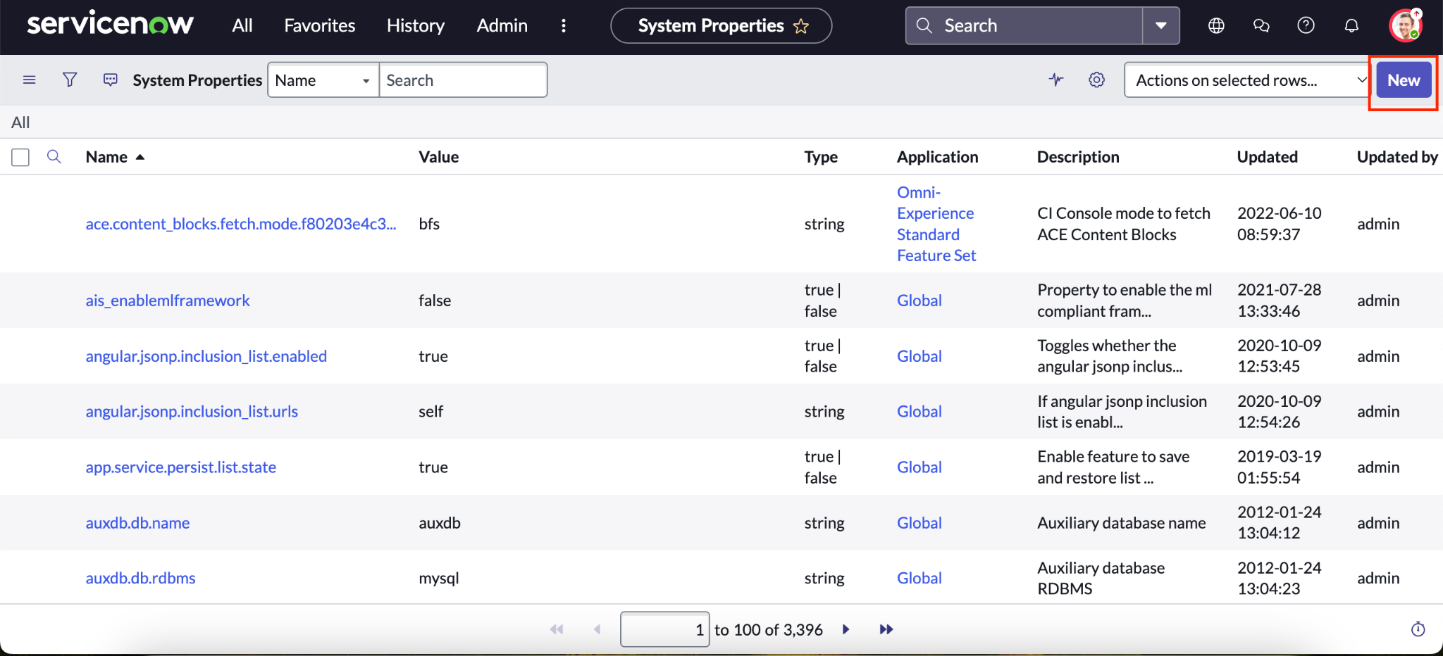 Crea una propiedad del sistema nueva en ServiceNow