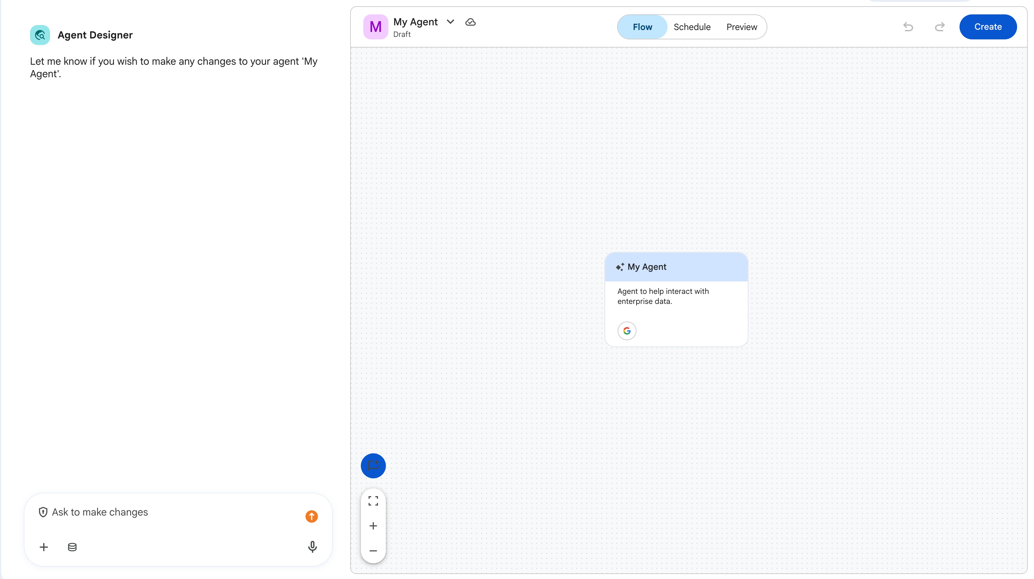 The designer mode UI