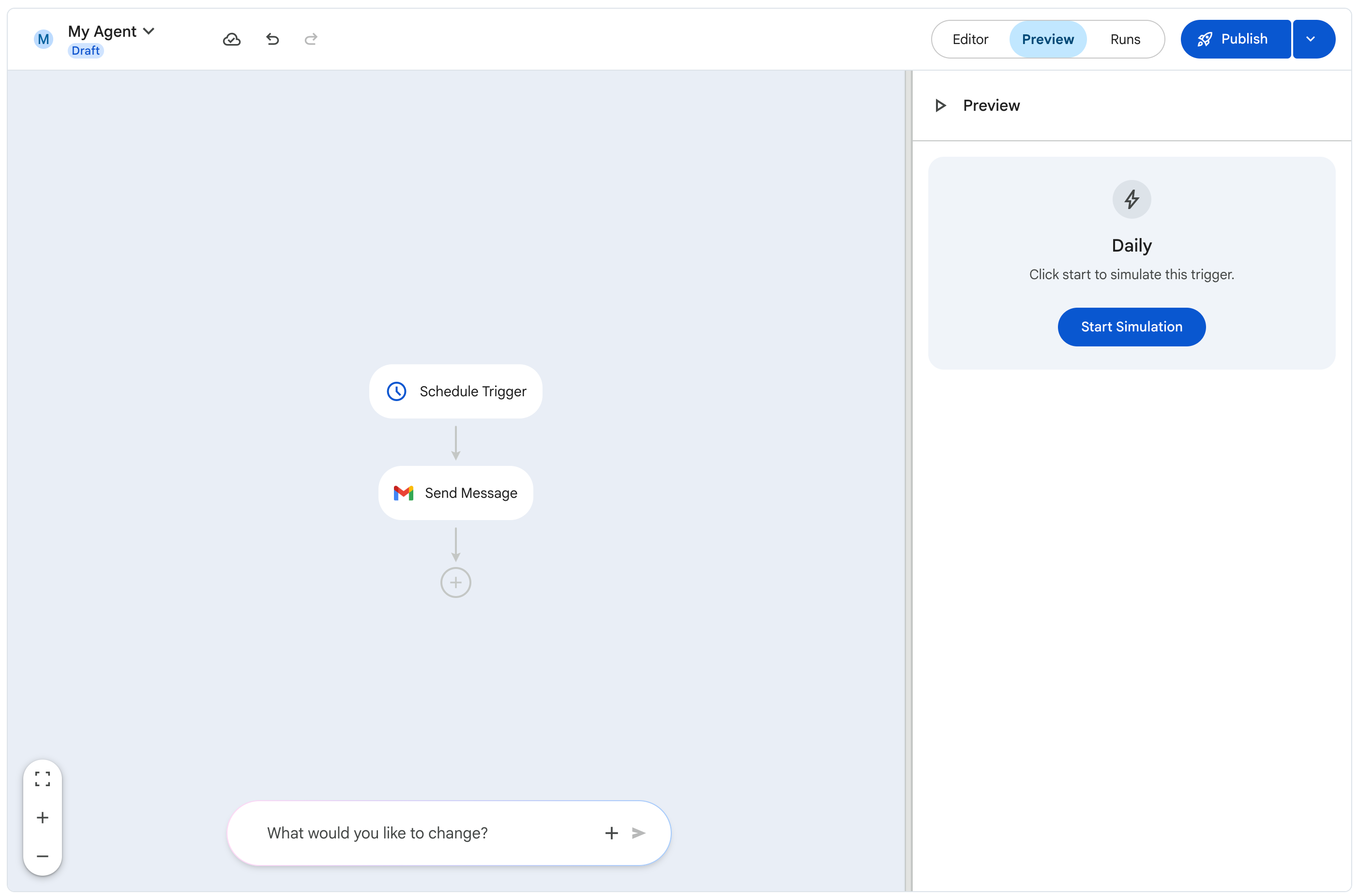 כרטיסיית התצוגה המקדימה של תהליך העבודה.