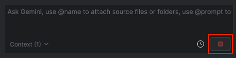 Button to stop in-progress IntelliJ Gemini Code Assist chat response