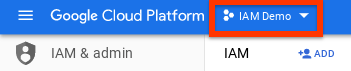 בחירת פרויקט Google Cloud מתוך רשימת הפרויקטים