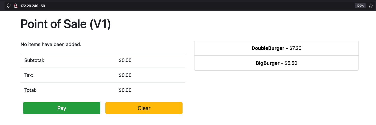 OpenStack의 LoadBalancer를 통해 노출되는 베어메탈 클러스터에서 실행되는 Point-Of-Sales 애플리케이션