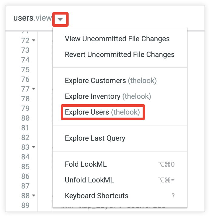 Option „Untersuchen“ im Drop-down-Menü „Dateiaktionen ansehen“