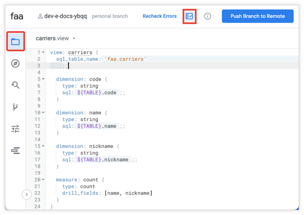 收合 IDE 側邊面板