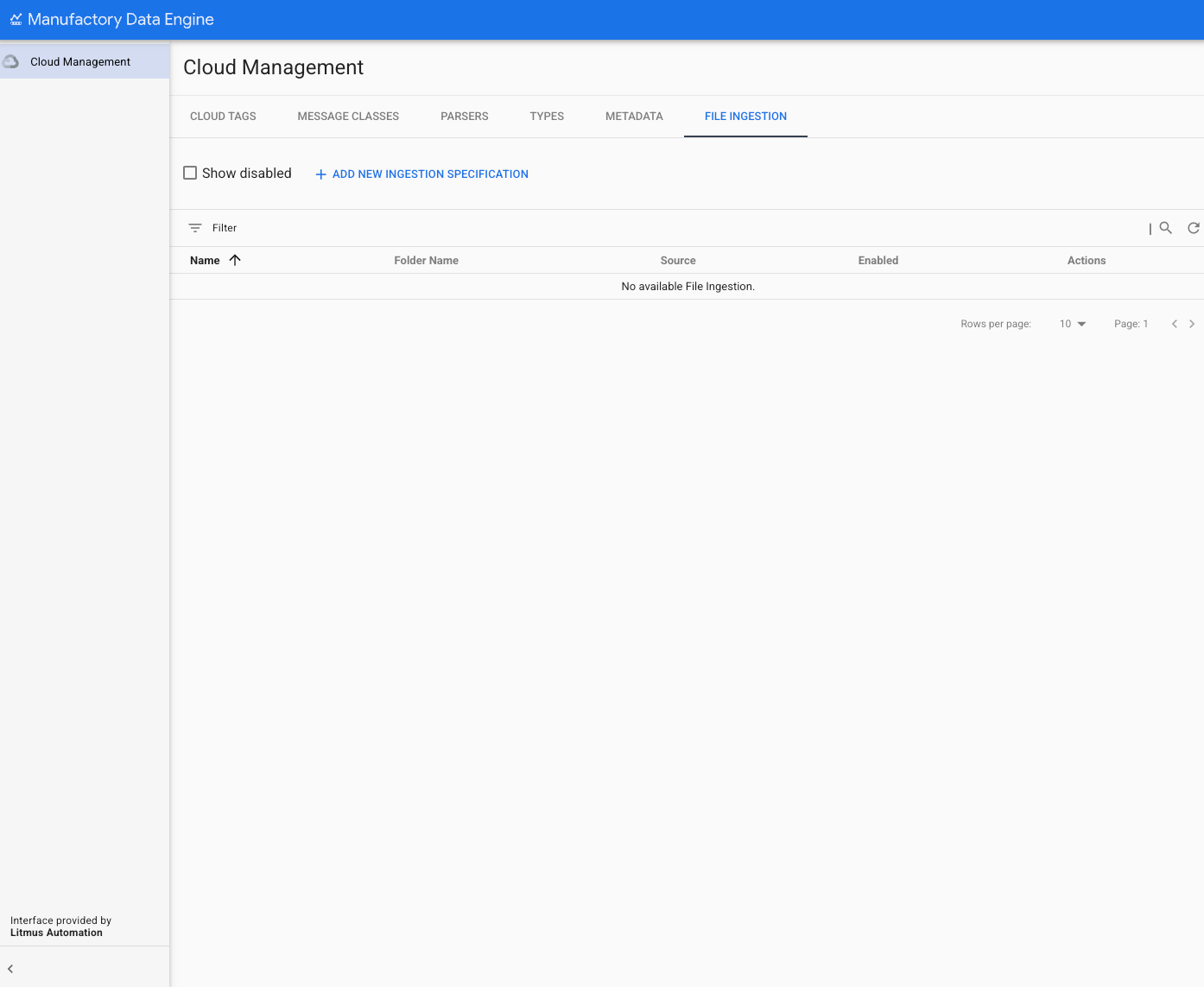 Penyerapan File - Mencantumkan spesifikasi penyerapan file