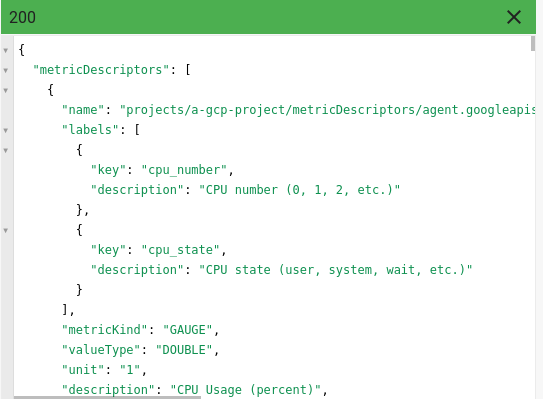 El resultado de una invocación de método correcta.