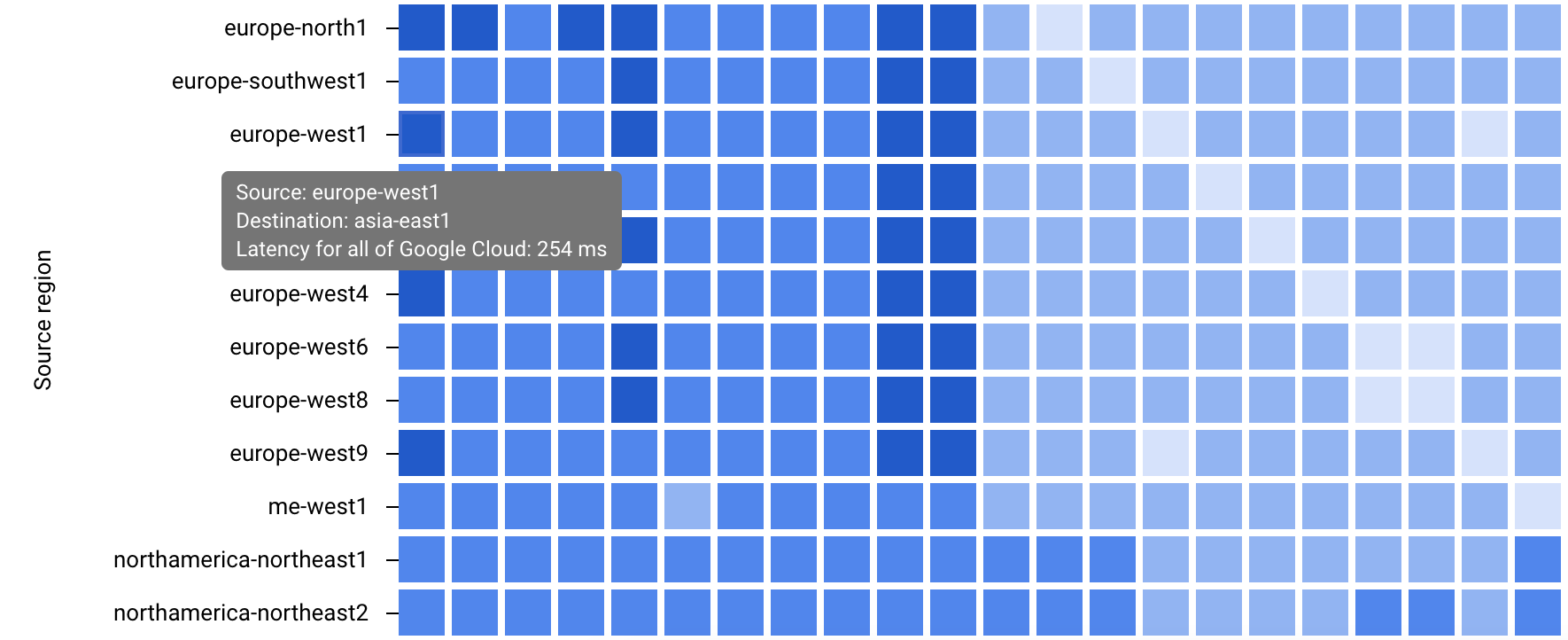 Carte de densité régionale