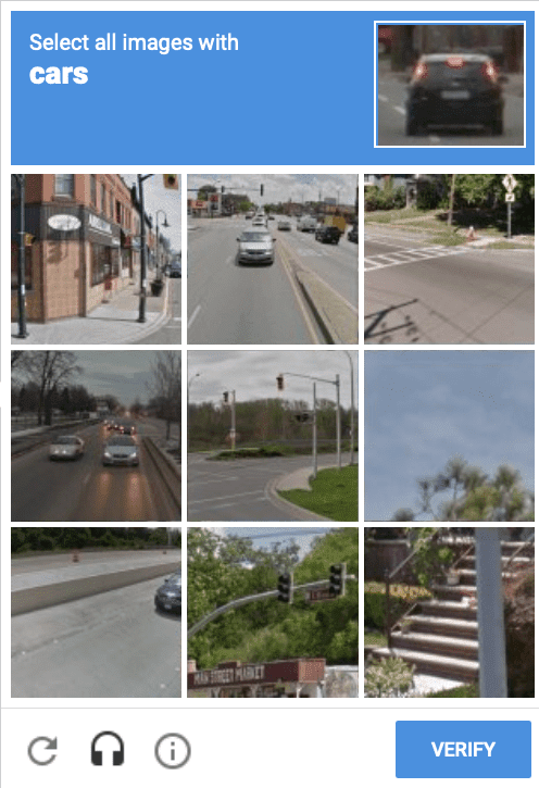 Exemple de test CAPTCHA.