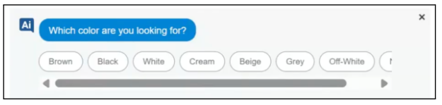 Esempio di visualizzazione di un elemento orizzontale