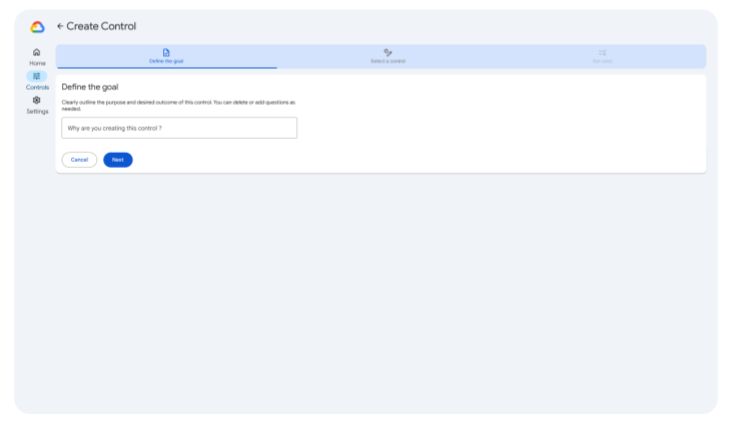 Create control as a Merchandiser Creator.