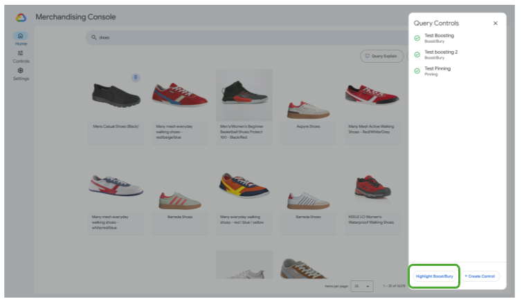 商品のブーストまたは埋め込みをハイライト表示する