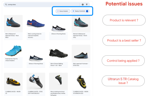 I merchandiser possono esaminare in che modo le query influiscono sui risultati di ricerca.