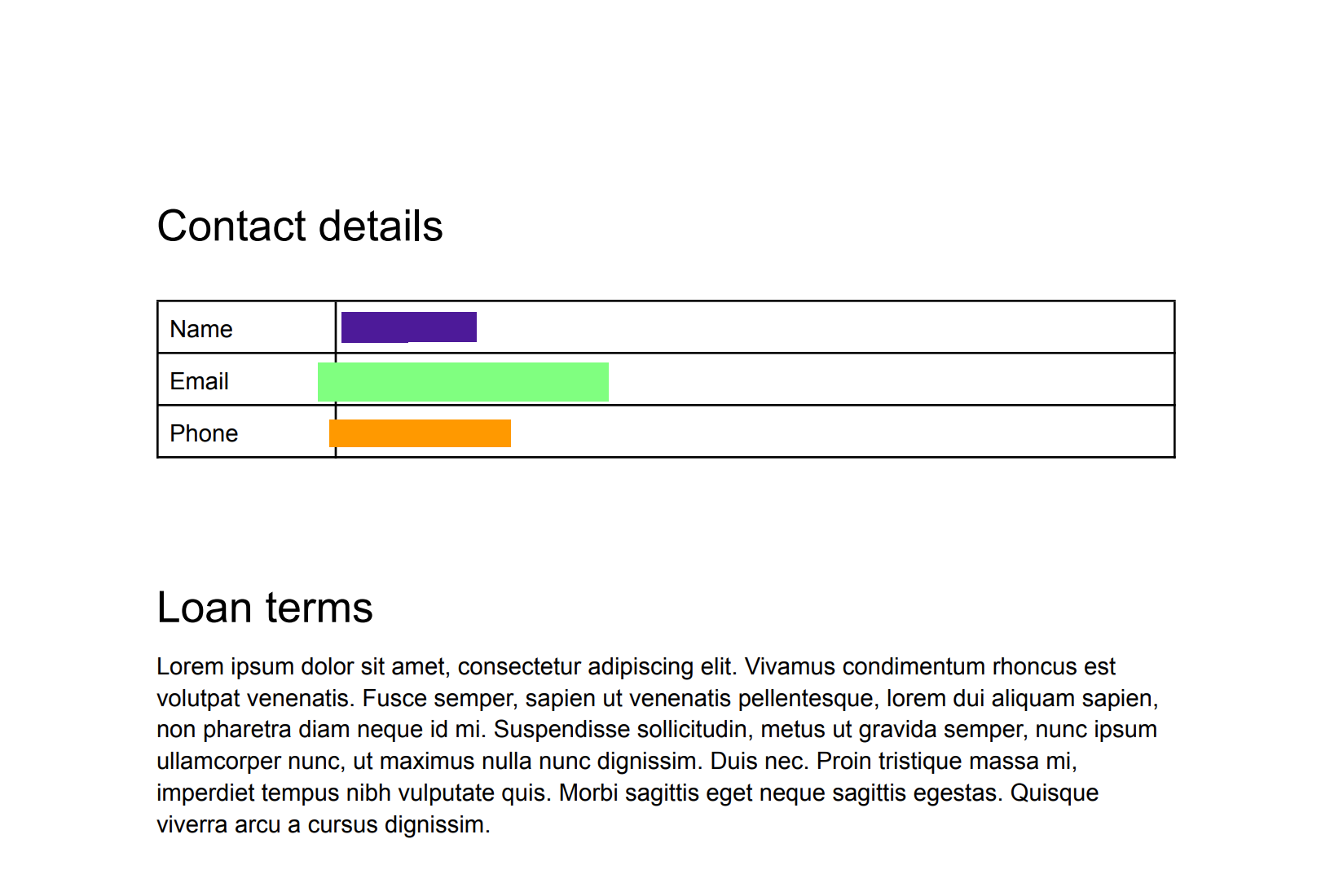 遮盖后的图片，3 种不同颜色的 infoType。
