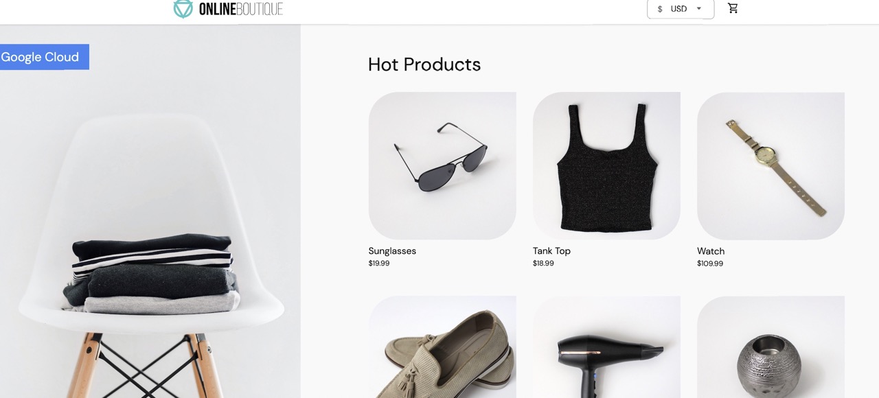 frontend del negozio online
