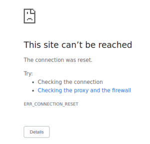 impossibile raggiungere il sito