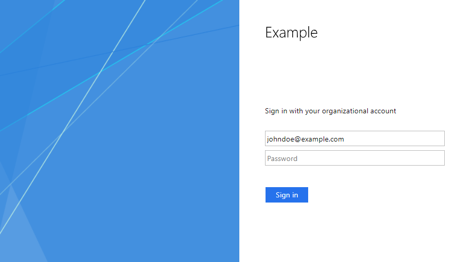 Schermata di accesso AD FS.