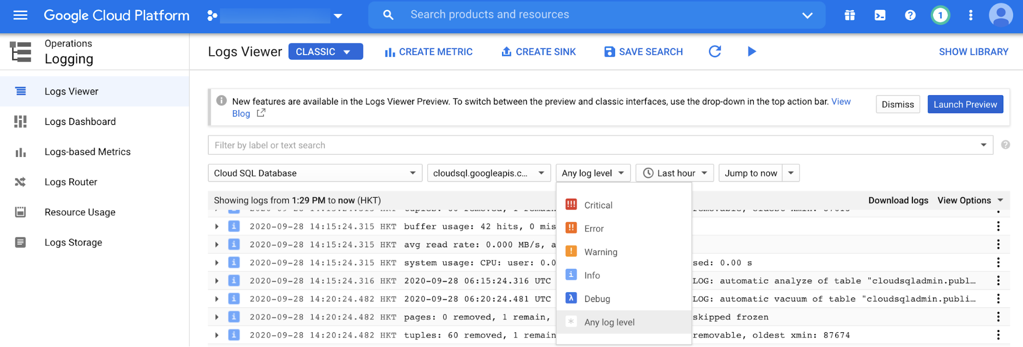 Ver registros en la consola.