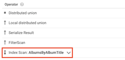 En una captura de pantalla se muestra un operador de análisis de índice en un plan de consulta.