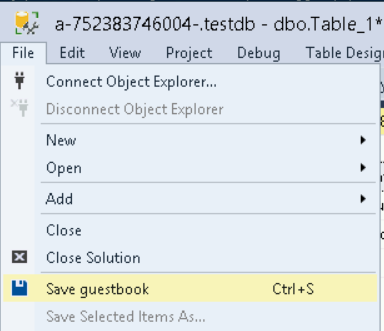 儲存留言簿表格