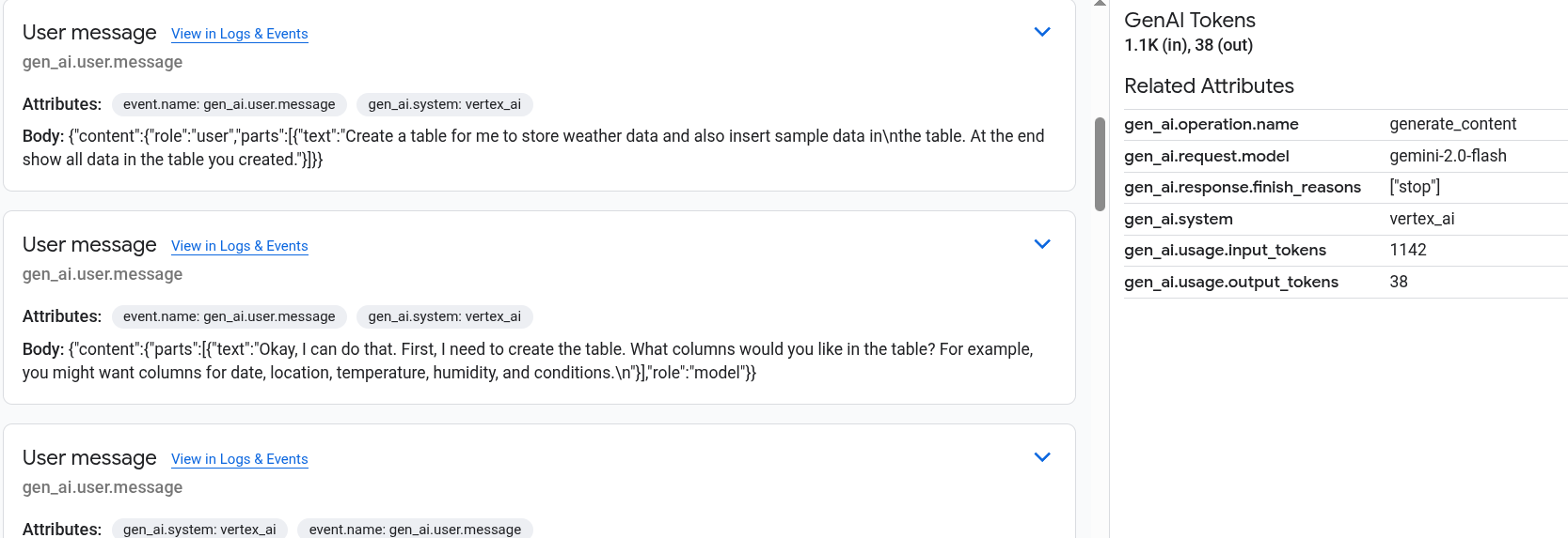 생성형 AI 이벤트 표시