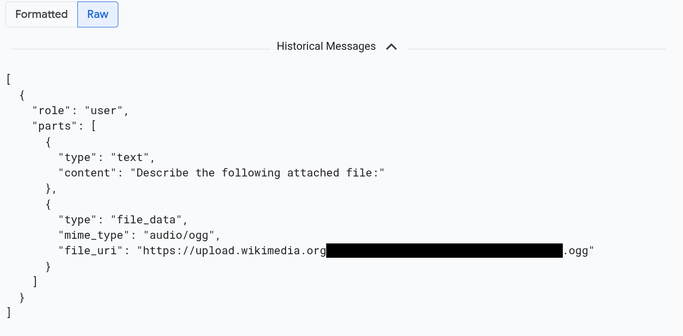 Exemple de résultat brut.