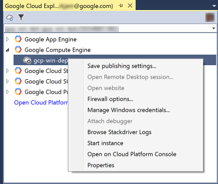 Guardar la configuración de publicación
