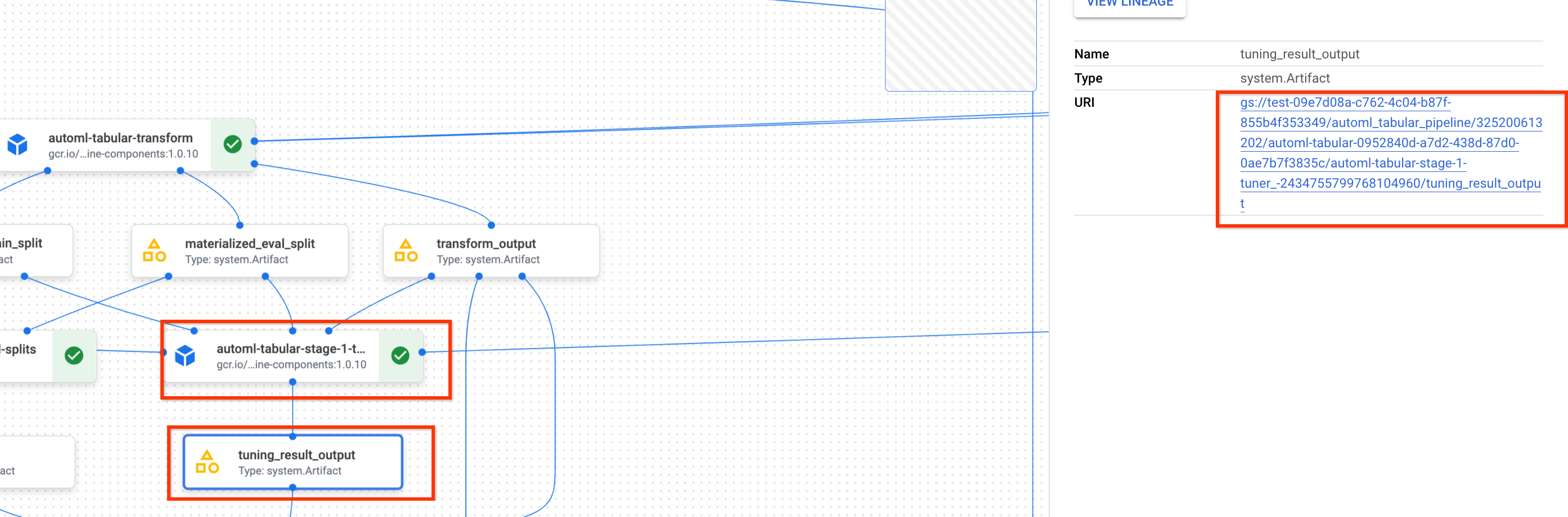 Architecture search result