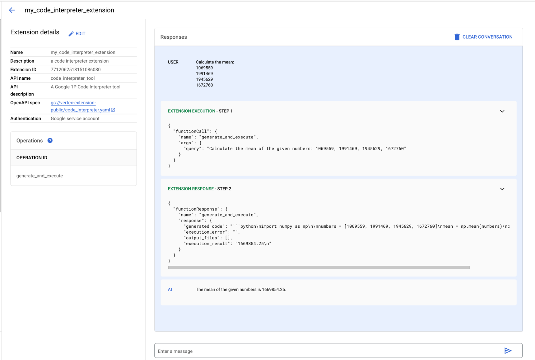 Mean Value Query.