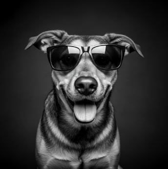 black and white photo sample image