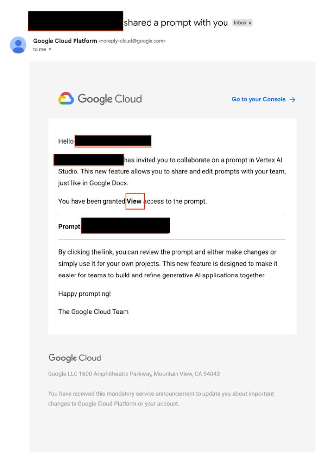 Email de partilha de comandos