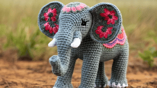 Vidéo de sortie d&#39;un éléphant fait au crochet