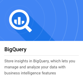 使用者介面中的 BigQuery 資訊卡