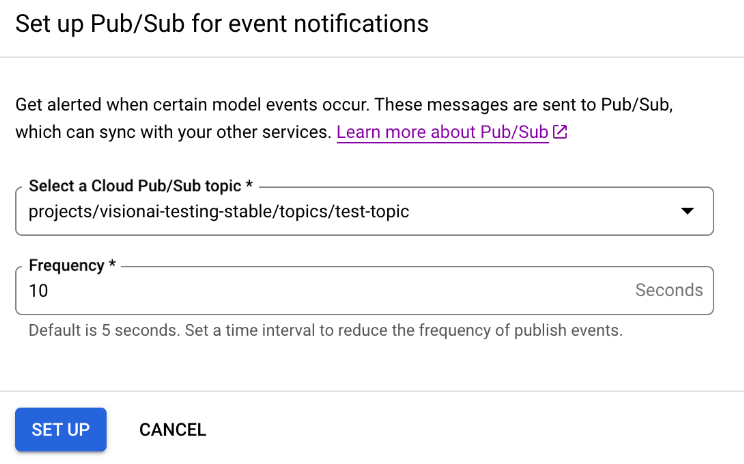 Cloud コンソールでアクティビティ通知イメージを設定する