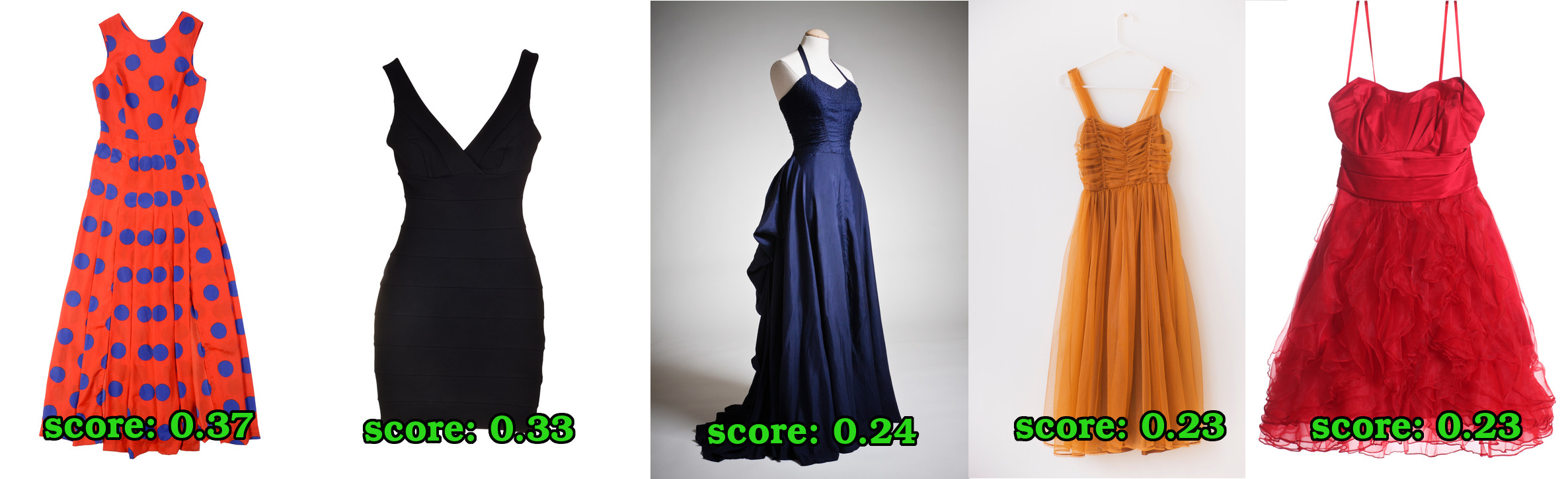 Image de cinq produits correspondants