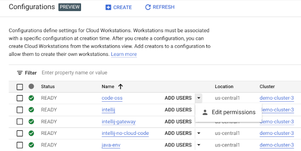 Ajouter des utilisateurs et modifier les autorisations depuis la page **Configurations de la station de travail**