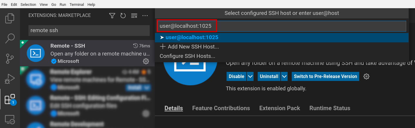 הוספת מארח SSH