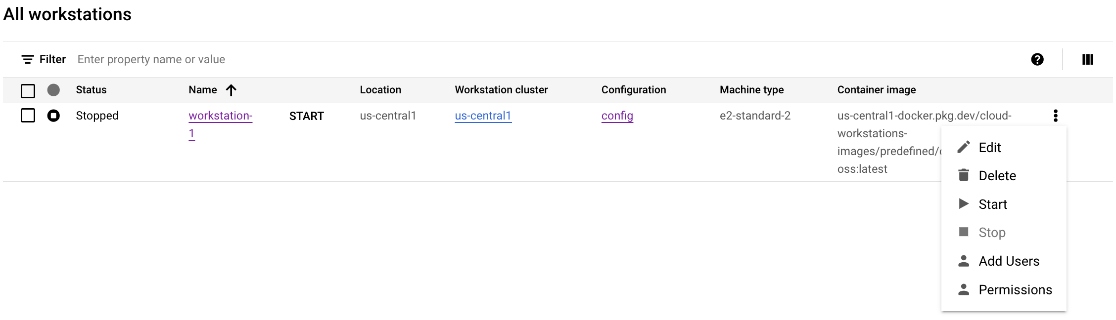 Añadir usuarios y editar permisos desde la página **Estación de trabajo**