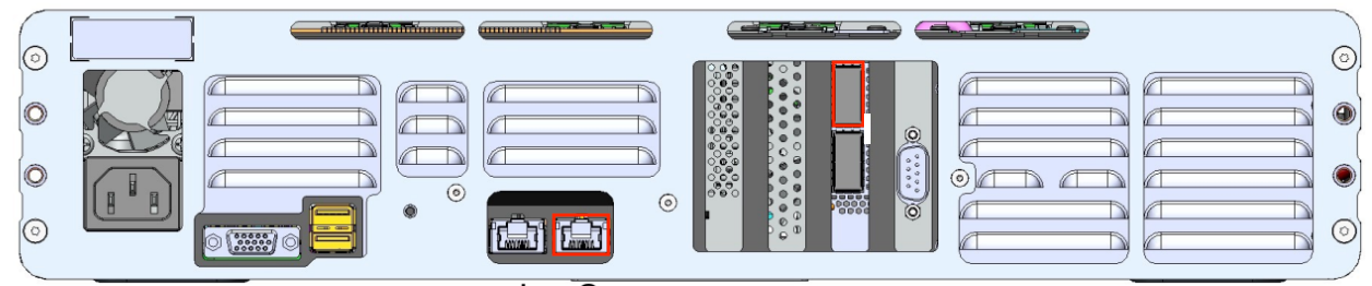 Network port highlighted on TA300 V2 appliance.